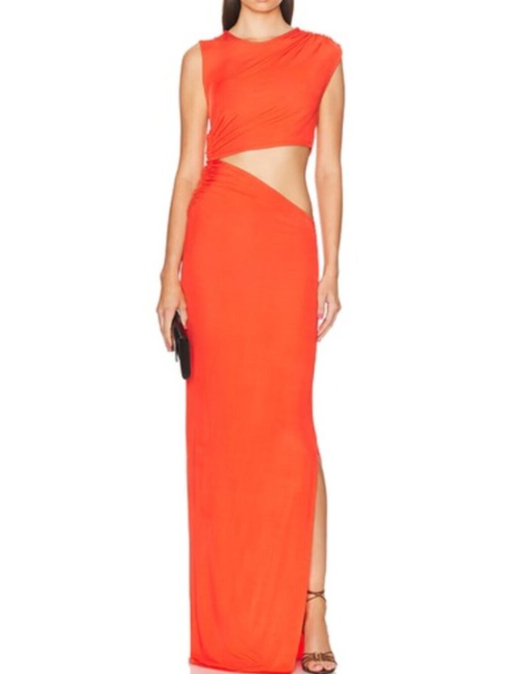 Atlein Collective Orange Cutout Dress
